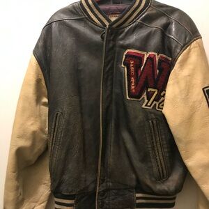 GAP Black and Tan Varsity Jacket